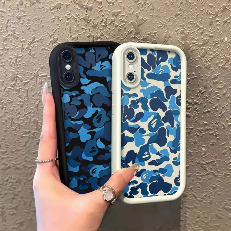 Phone case for iphone X XS XSMAX Enhanced Peotection Gift Shockproof Blue Camo Pattern Phone Case Full cover protection Celestial Eye Layered Phone Case ROOJTMIBM