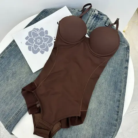 【Black Friday】Women's Shapewear Bodysuit with Built-In Bra and Adjustable Straps, Stretchy Tummy-Control Faja, Available in Sizes XS–XXL for Year-Round Wear