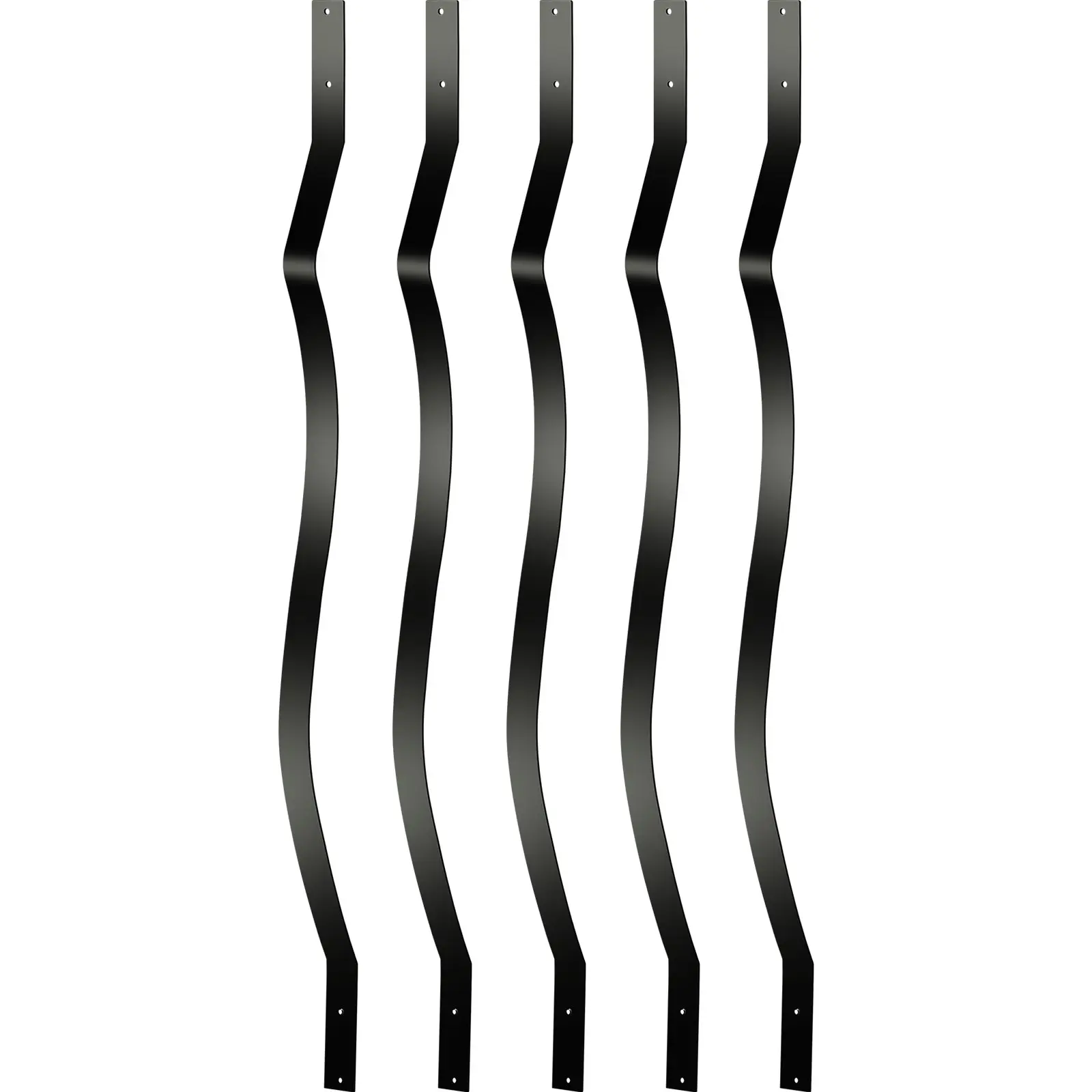 VEVOR Deck Balusters, 61 Pack Metal Deck Spindles, 29.5\"x1\" Staircase Baluster with Screws, Aluminum Alloy Deck Railing for Wood and Composite Deck, Stylish Baluster for Outdoor Stair Deck Porch