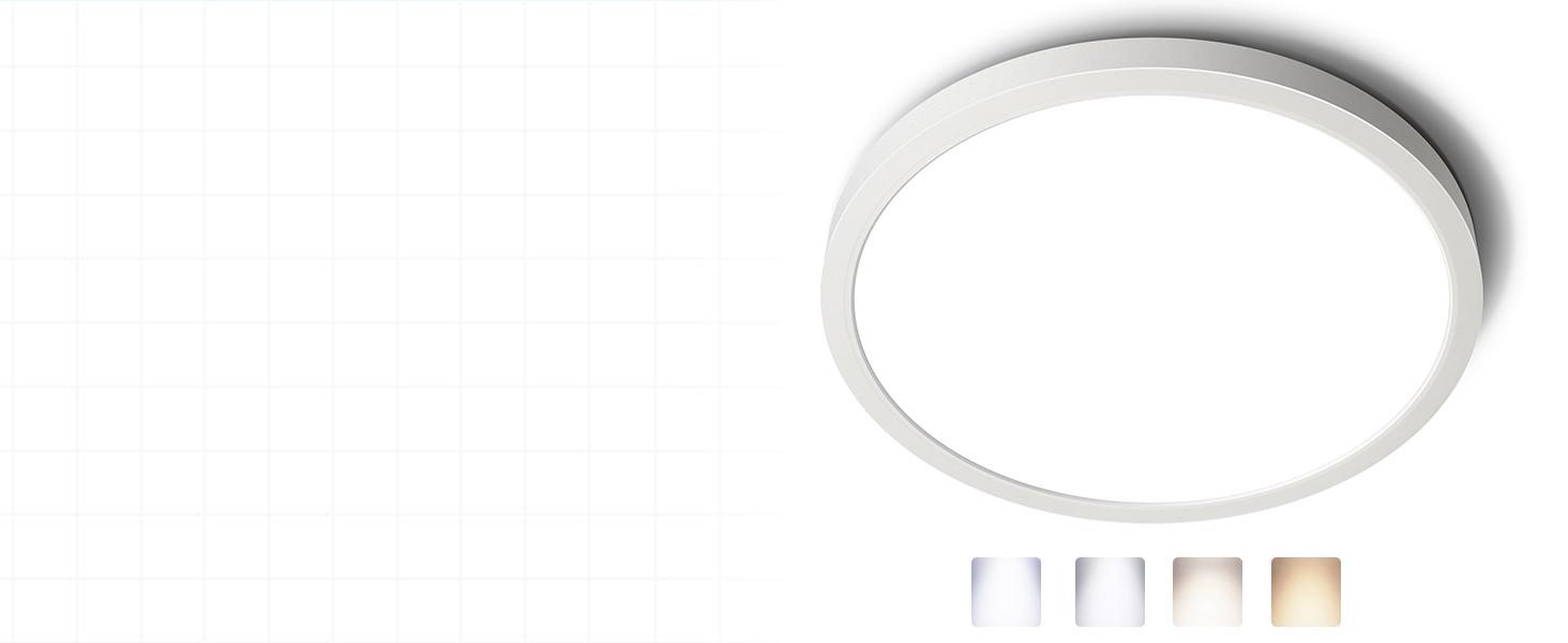 12 Inch Rechargeable Motion Sensor LED Ceiling Light with Remote, Wireless Dimmable 3CCT Battery Operated LED Closet Lights for Stair Hallway