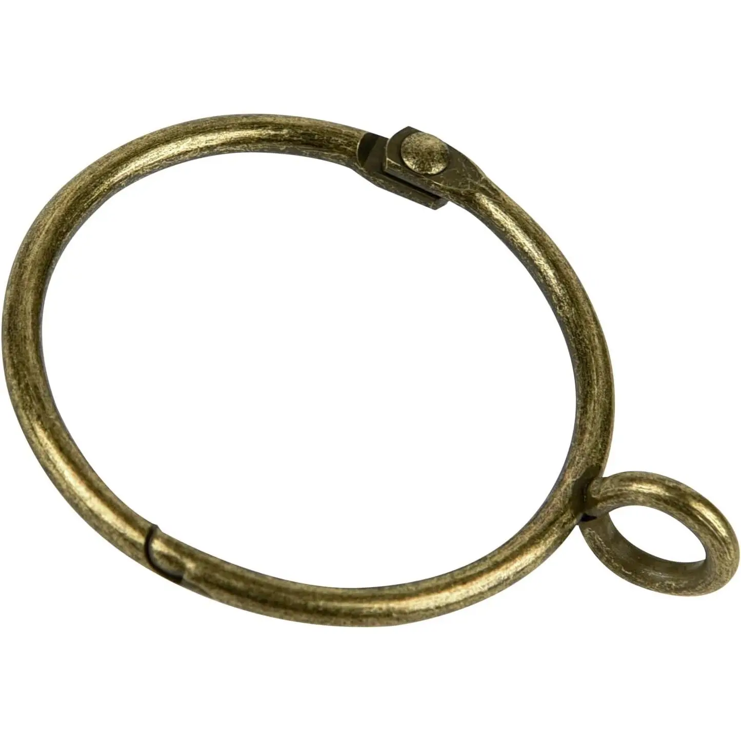 30-Pack Curtain Rings with Eyelets, 1.25-Inch Drapery Rings, Hinge Snap-Joint Design, Compatible with Curtain Rods Up to 1 Inches (Bronze)