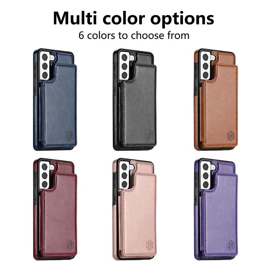 Wallet RFID Blocking Layer Protect Anti-Theft Magnetic Leather Case For Samsung Galaxy A15 A16 A17 A26 A35 A36 A53 A54 A55 A56