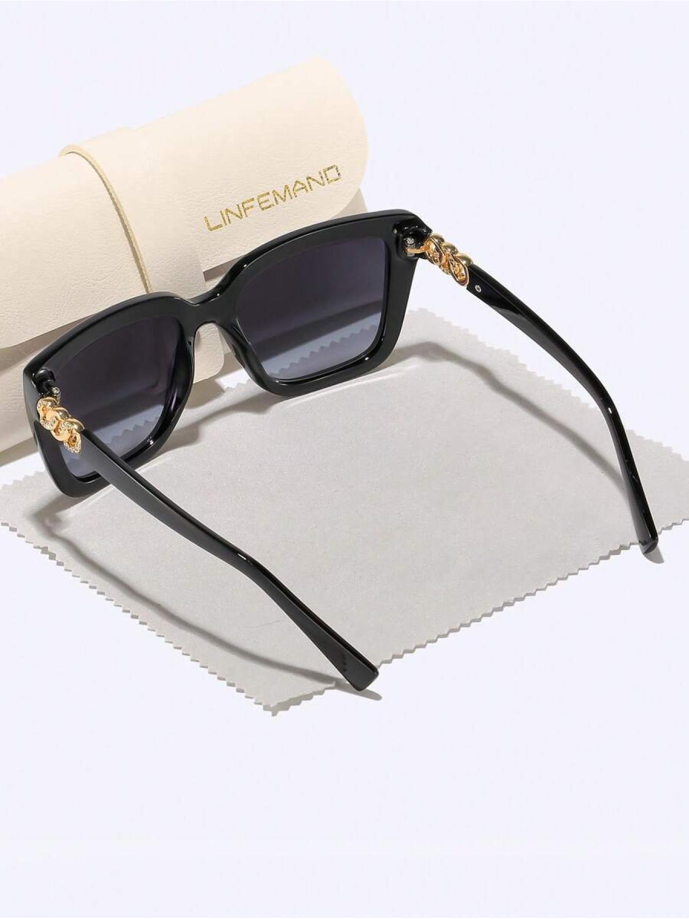 Lifemando Classic Square Frame Sunglasses, Fashionable Frames Sunglasses, Elegant Trendy Sunglasses for Women, Fashionable Sunglasses for Everyday Use and Outdoor Activities