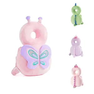 Baby Back Potection Toddler Safety Protector Cushion Pad Toddler Backpack for Crawling Walking Adjustable Toddlers Back Safety Pad for Boys and Girls(Pink Butterfly)