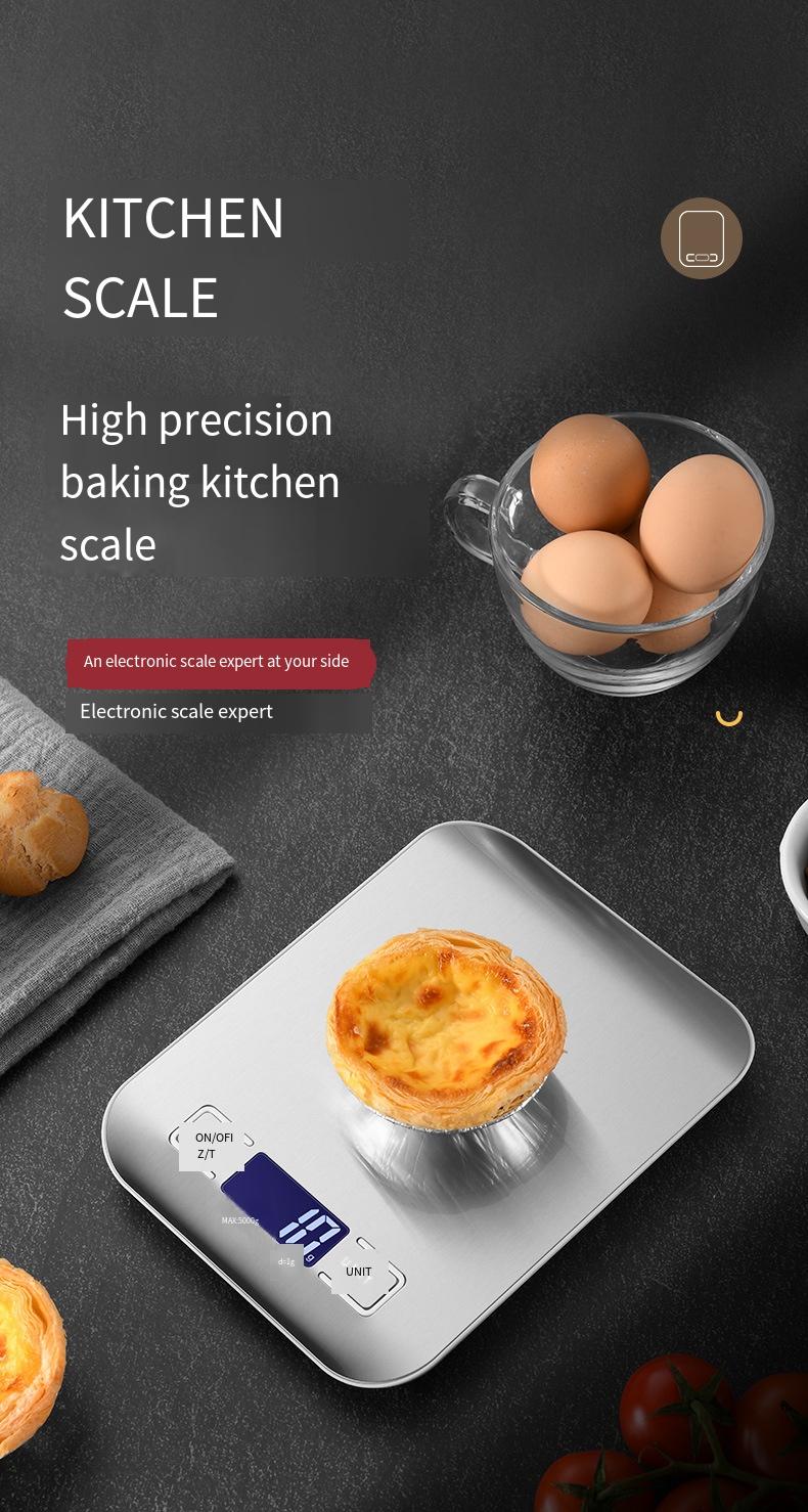 5kg/1g Multifunction Electric Digital Kitchen Food Scale LCD Display, High Precise Waterproff Measuring Scale Stainless Steel 5kg/1g Multifunction Electric Digital Kitchen Food Scale LCD Display, High Precise Waterproff Measuring Scale Stainless Steel