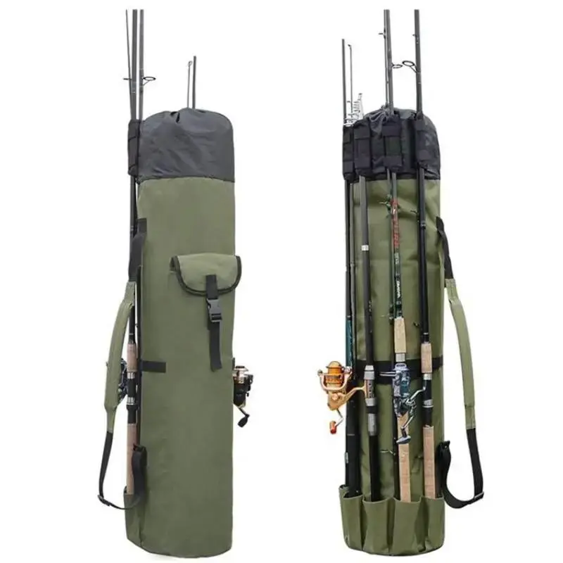 Multi-function Fishing Pole Bag, Portable Fishing Tool Organizing Bag, Outdoor Fishing Accessory, Durable, Adventure, Compact