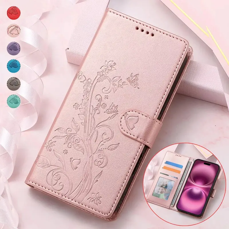 Luxury Flip Leather Wallet Case with Card Slot for iPhone 17 Air,16,16E,15,14,13,12,11 Pro Max,X,XR,Plus,SE3 - Smartphone,Cellphone,Handheld Devices Casing Purse Cover