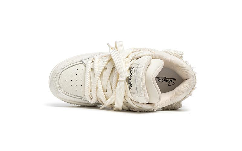 Vintage Distressed Black Platform Sneakers |   Goth Aesthetic Shoes