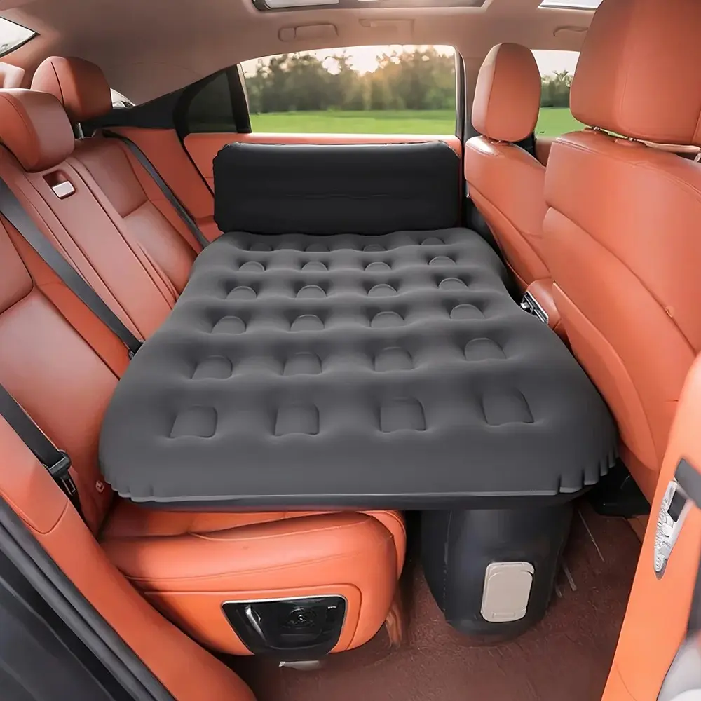 Portable Inflatable Car Mat with Electric Pump, Leak-Proof Auto Bed, PVC Inflatable Bed, Car Sleeping Bed, Includes Valve, Charger, Tool Kit, Bag, for Suv, Sedan, Mpv, Travel, Camping