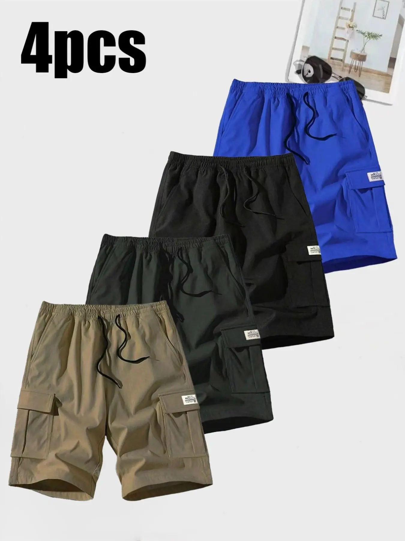Men's Summer Lightweight Multi-Pocket Work Pants, Fashion Casual Outdoor Gym Shorts, Comfortable and Stylish Men's Clothing, Fashionable Summer Shorts, Lightweight Workout Shorts, Casual Fitness Shorts