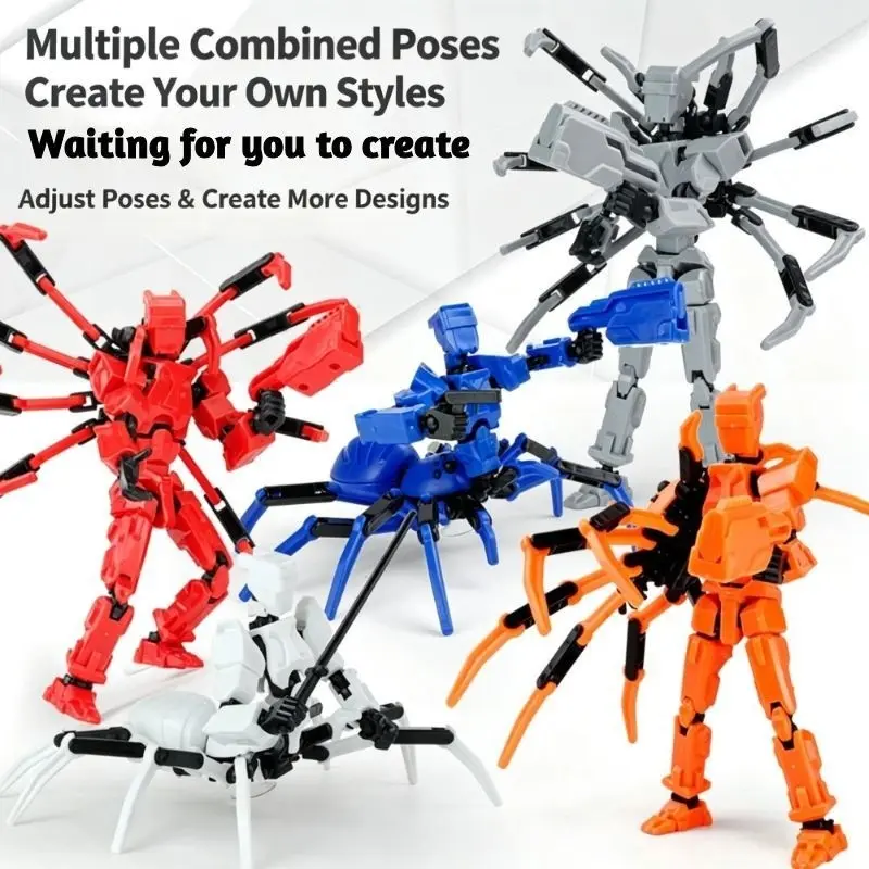 T13 Humanoid Action Figure Mecha Spider Build Kit, Stem Gift for Anime Lovers, Model Enthusiasts, Holiday, Christmas, Birthday Gifts