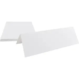 30 Pack Blank Tent Name Place Cards, 7" x 11" Unfolded Folds to 3-1/2" x 11", Ideal for Table Setting, Wedding and Party Events