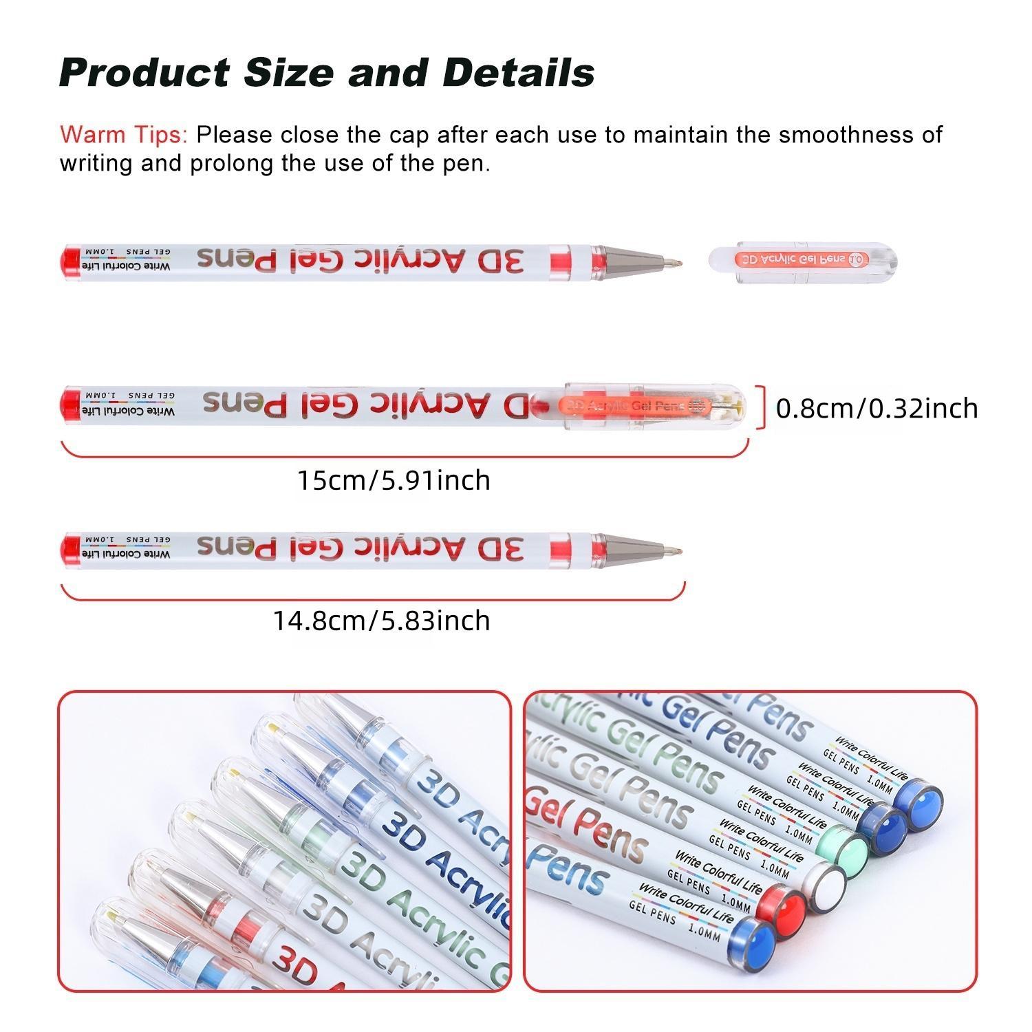 3D Acrylic Gel Pen, 1 Box Quick-Drying Acrylic Gel Pens, Graffiti Painting Marker Set for Greeting Cards, Coloring and Outlining#TOP PICKS