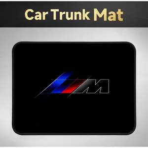 BMW M Power Stripes Car Trunk Mat, Non-Slip Waterproof Cargo Liner, All Weather Stain & Dirt Resistant, Odorless Spill Proof Easy Clean, Great for Road Trip Camping Pet Use, Family Travel Gear for Sedans SUVs Vans Trucks
