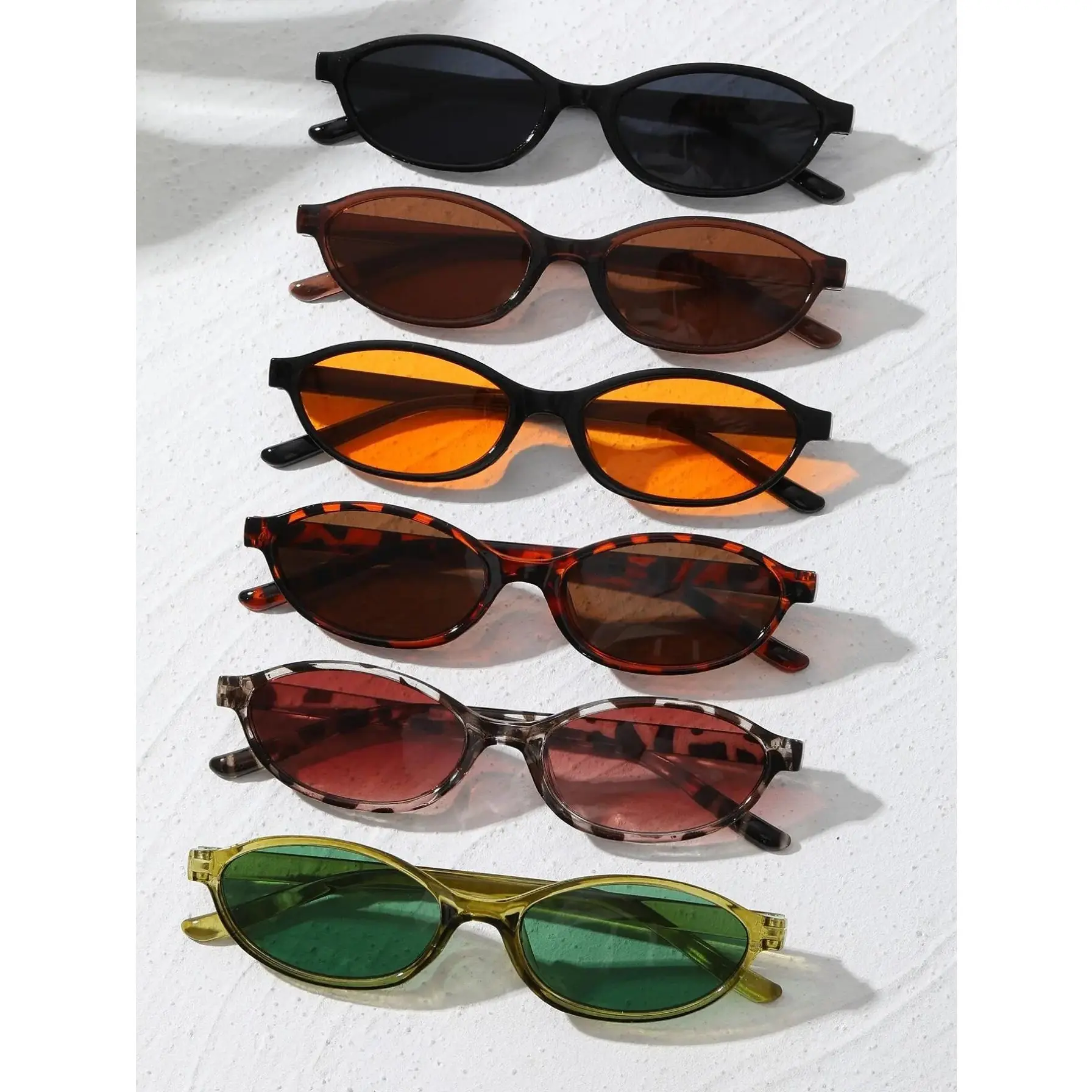 Women's Retro Oval Unisex Sunglasses 3/6 Packs Alloy Full Rim UV400 UV Protection Lenses Elegant Fashion Shades for Driving Beach Vacation tiktokshopbacktoschool