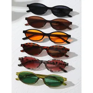 Women's Retro Oval Unisex Sunglasses 3/6 Packs Alloy Full Rim UV400 UV Protection Lenses Elegant Fashion Shades for Driving Beach Vacation