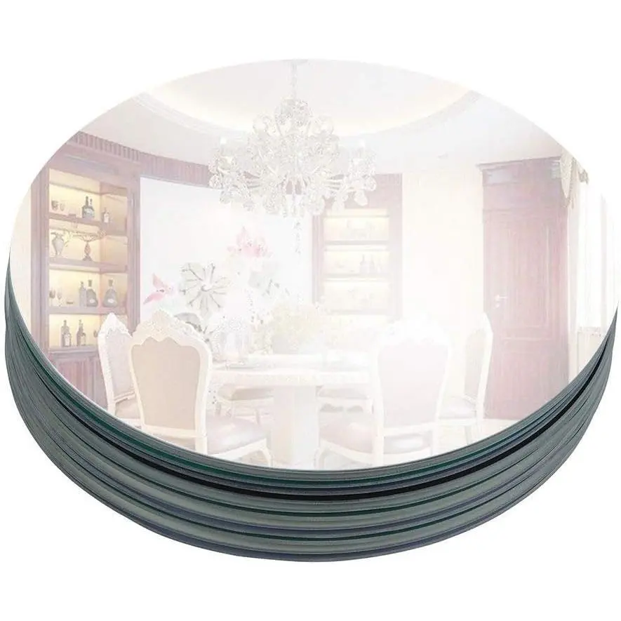 12 Pack Mirror Centerpieces for Tables, 12" Round Mirrors for Centerpieces Wedding Party Mirror Tiles Christmas Decorations, 2MM