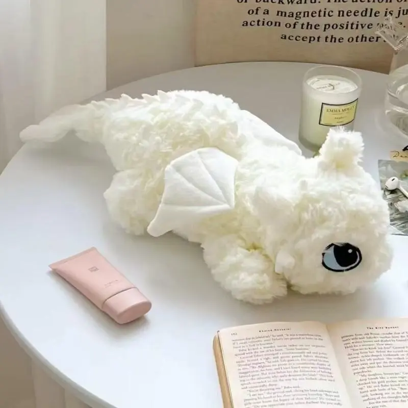 White Dragon Plush Toy Body Pillow Large Cute Cartoon Dragon Soft Stuffed Doll Cushion Pillow Anime Cushion Decoration Toy Gift