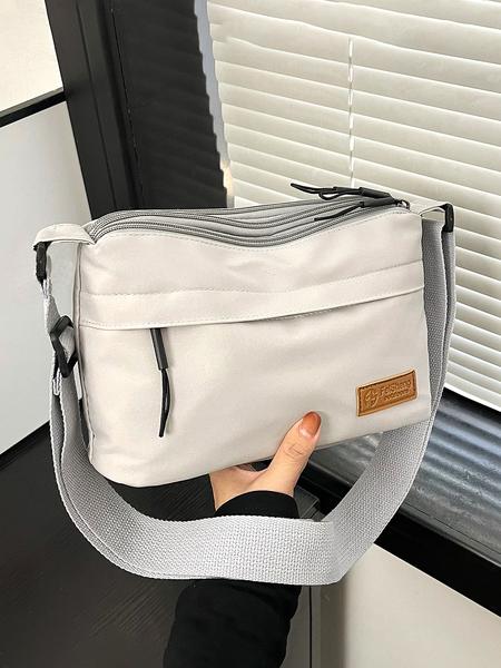 Multi-compartment casual crossbody bag, fashionable, versatile and compact, simple solid color with multiple colors to choose from, lightweight and portable small crossbody bag, niche creative, suitable for office workers, etc., Minimalist crossbody bag