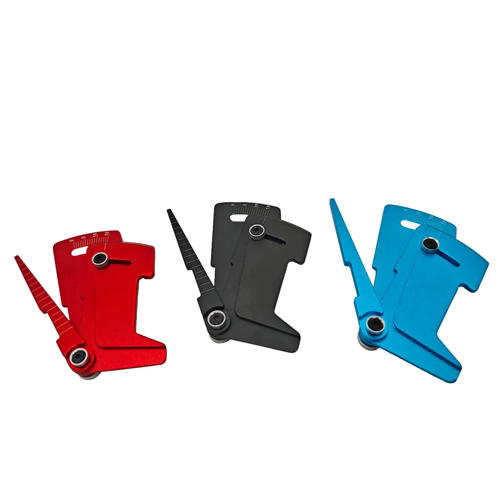 1pc 4WD car adjustment ruler, metal CNC ride height ruler, 1/10 car adjustment tool, adjustable ride height and wheel angle, portable universal adjustment ruler, ride height measurement ruler, four-wheel alignment ruler