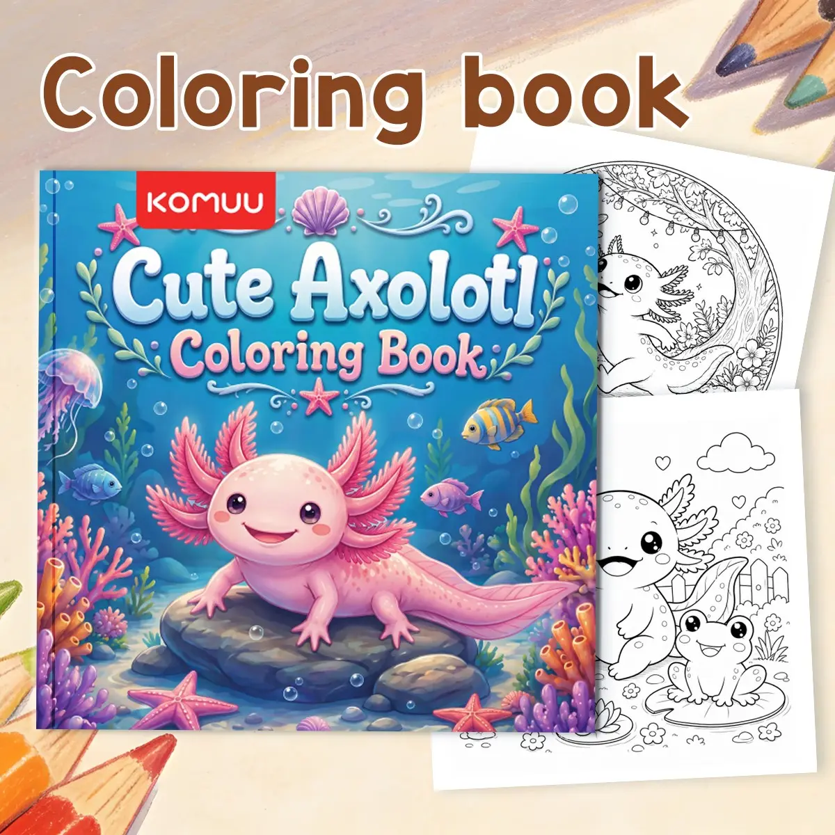 Dinosaur Theme Coloring Book, 20cm X 20cm Hexagonal Shape, Thick Wood Pulp Paper, Reusable, Smooth Surface, Ideal for Art Class and Leisure Time