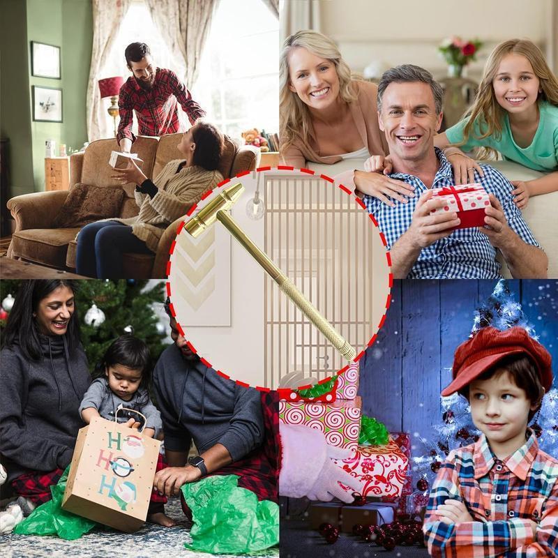 [Holiday Haul] 6 In 1 Mini Multifunction Anti-corrosion And Anti-rust Copper Hammer & Hand Tools For Repair Uav Mobile Phones Laptops Watches(yellow)