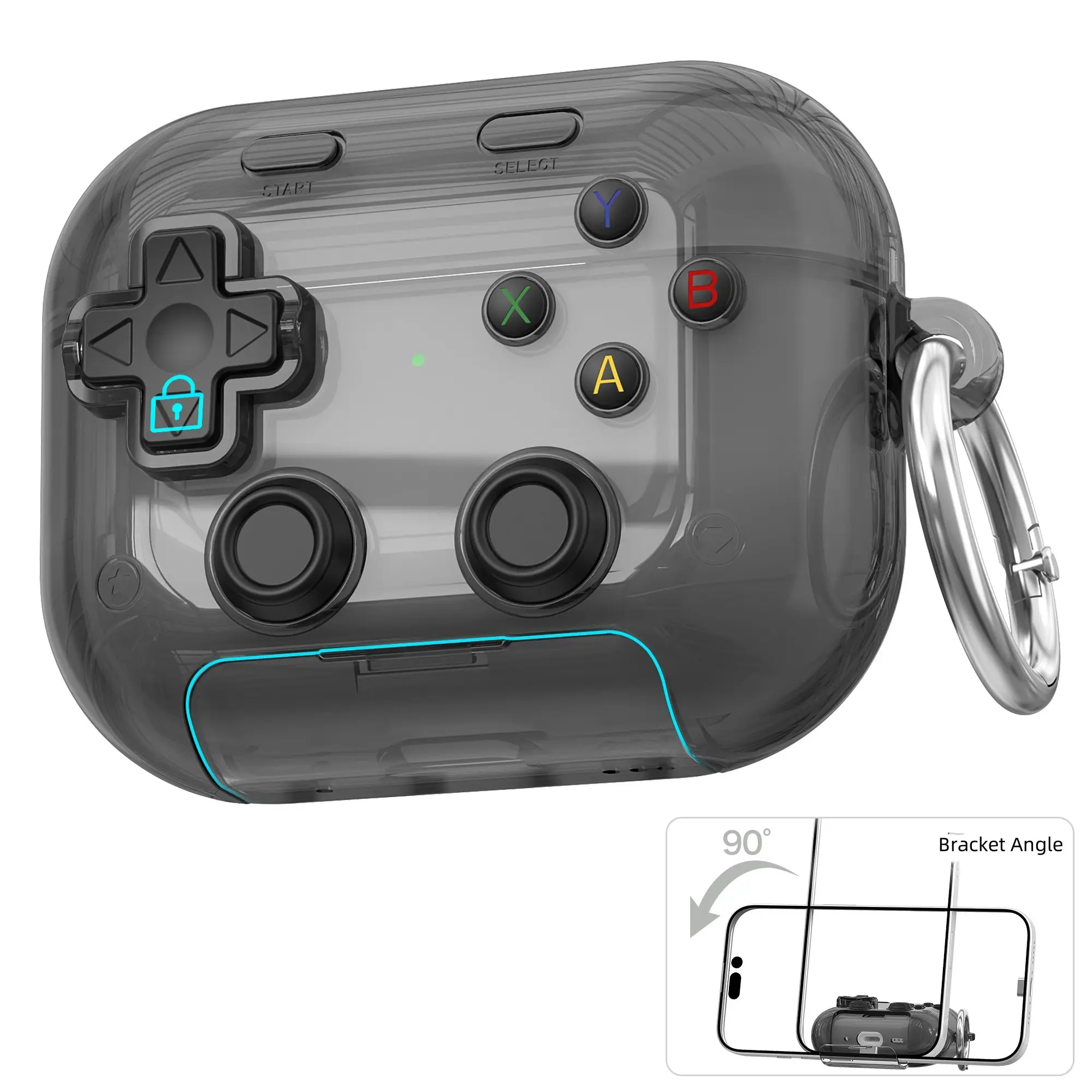 Transparent Earbud Case with Stand for AirPods Pro/pro2, Anti-Drop Bluetooth-compatible Earphone Protector, Creative Gift for Men and Women, Earbud Cover