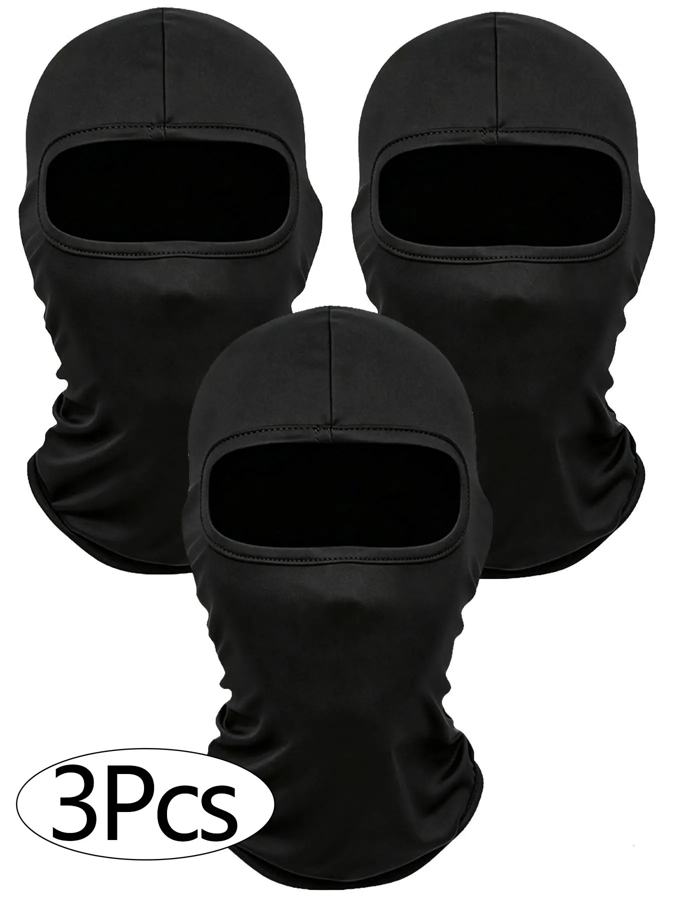 3Packs  Ski Mask Bandana Face Hat for Outdoor Airsoft Motorcycle Hood Helmet Balaclavas Headwear