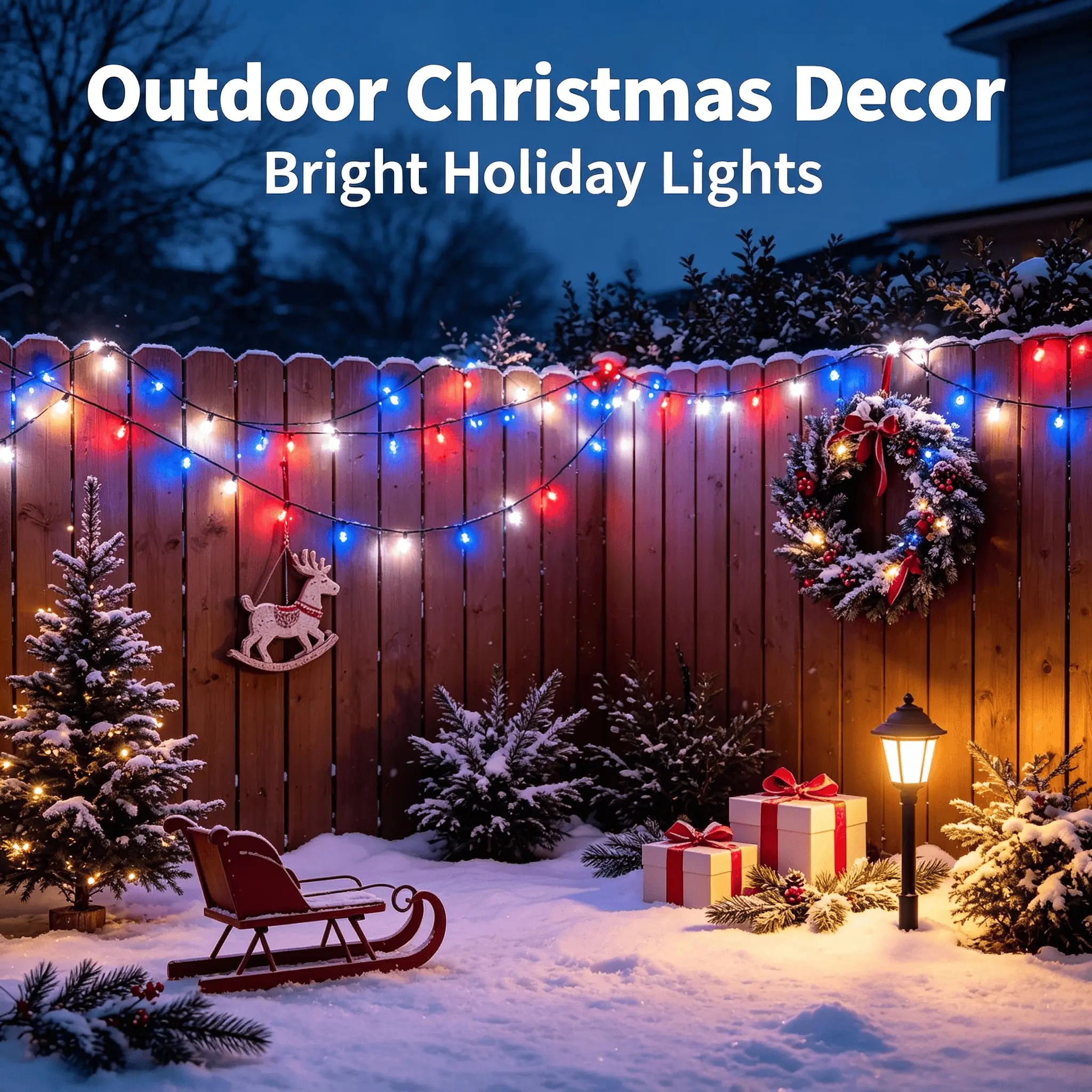 LED Christmas Decoration Lights, Battery Powered, 8 Modes, Ideal for Independence Day, Christmas, New Year Parties, Garden Decor