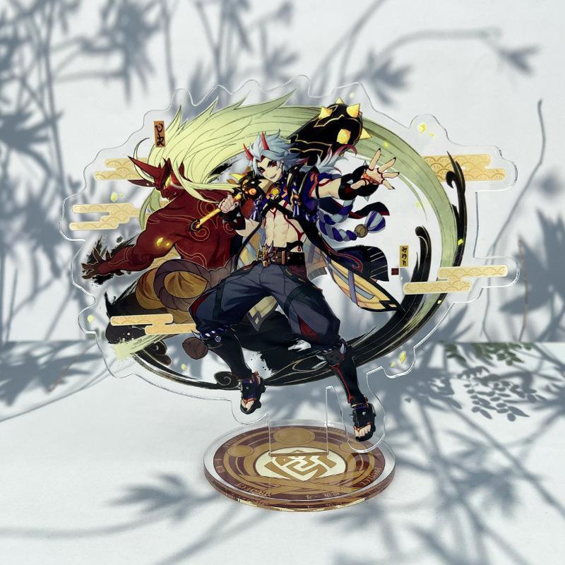 Game Impact New Stand Figure Acrylic Yelan Chevreuse Navia Xiao Cosplay Model Plate Desk Decor Fans Friend Gift