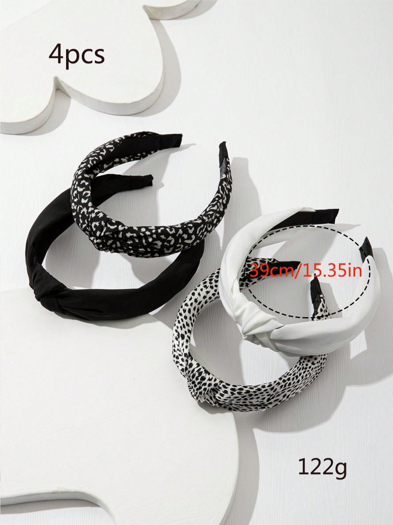 Leopard Pattern Knotted Headband, Casual Versatile Hair Accessories for Women, Minimalist Headwear Suitable for Thick Hair, Unique Gifts for Women Friend, Headbands Women