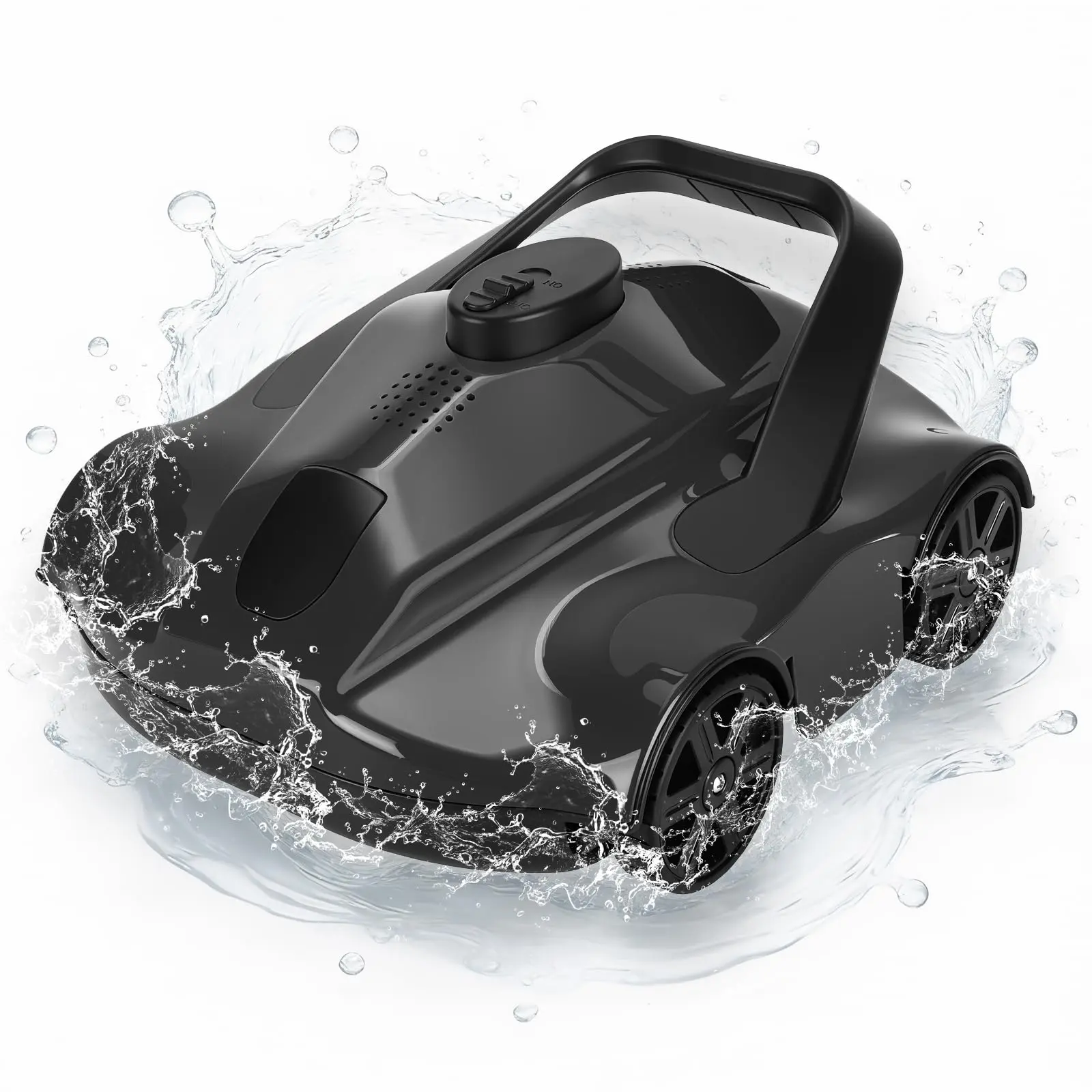 Cordless Robotic Pool Vacuum Cleaner with 130-Min Runtime, Self-Parking Technology for Above-Ground Pools up to 860 Sq.Ft, Efficient Filtration & Portable Design