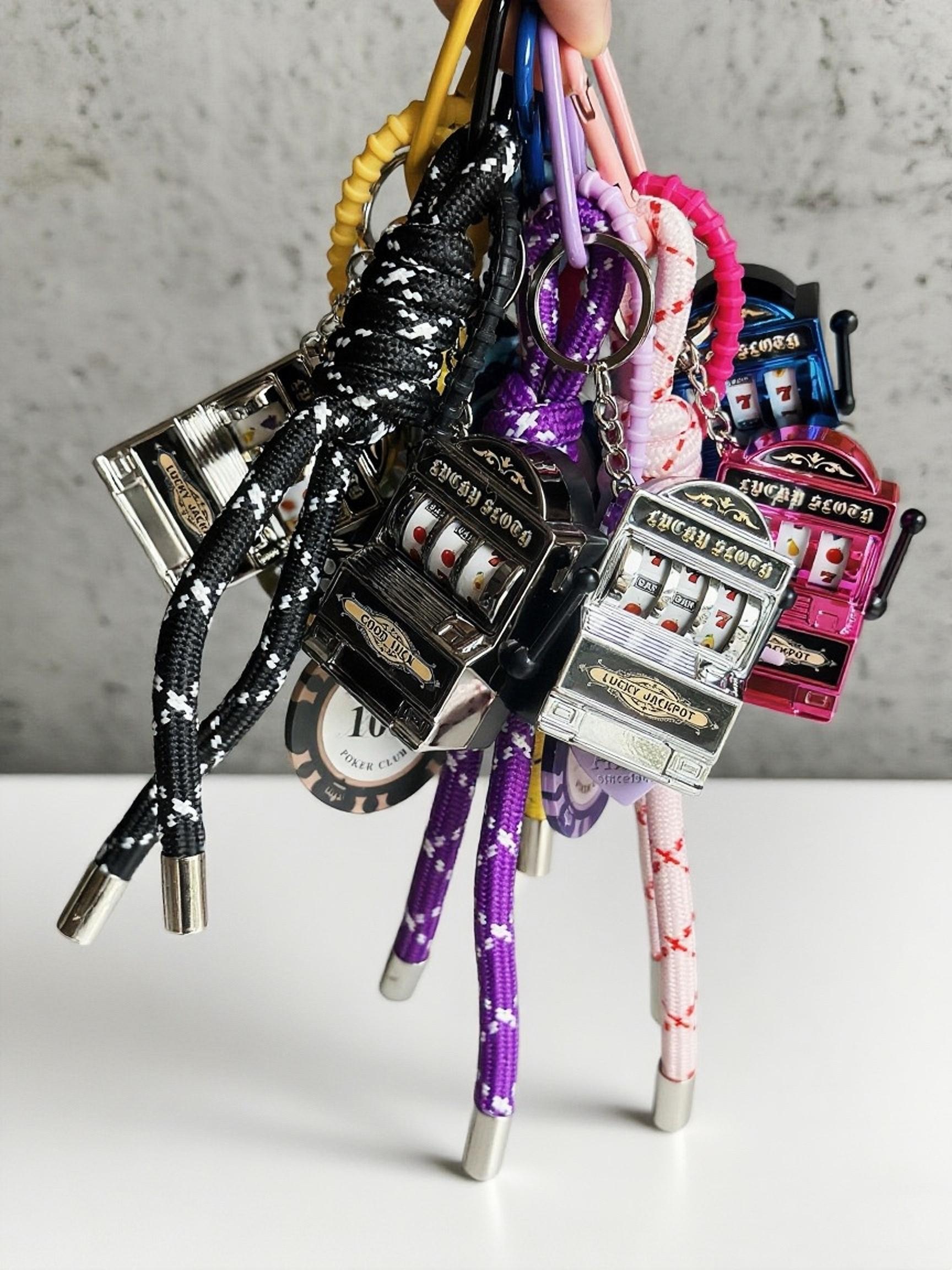 Creative Bag Charm, Vintage Street Style Mini Slot Machine Pendant, Casual All-Season Accessory for Bags, Bag Charm Keychain