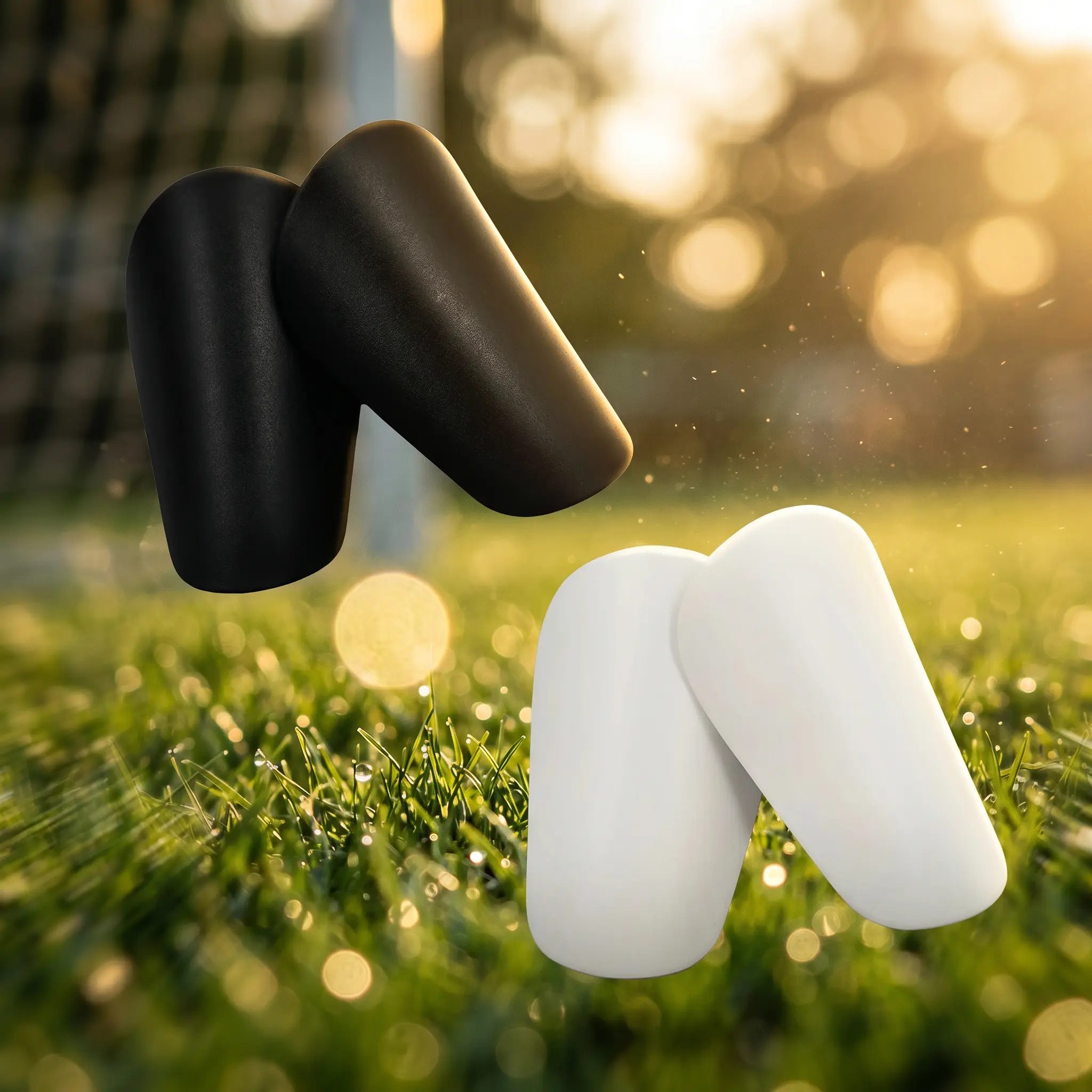 Extra Mini Soccer Shin Guards (2 Pair) - Ultra Lightweight Portable Shin Pads for Training & Matches| Professional Football Leg Protector, Shock-Absorbing Insert Leg Guard for Kids Youth Adults Men Women Boys & Girls| 3.9*2.4 In Protective Gear