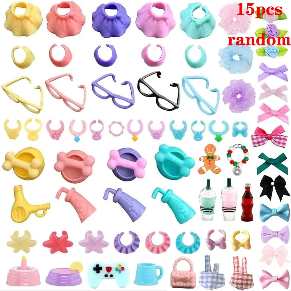15 Pcs Mini Cat and Dog Figures, Cute Pet Costume Set, Random Collection, Perfect Gift for Animal Lovers, Unique Toy Accessory, Cute Collectible Figurines