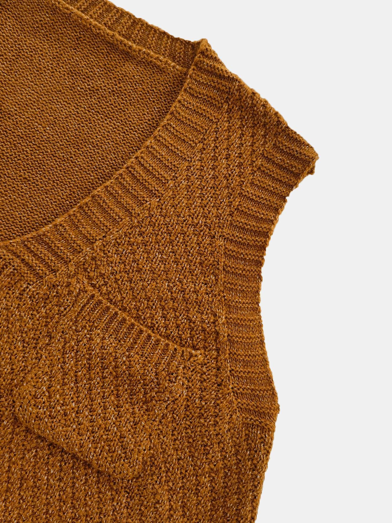 Women's Solid Pocket High Low Hem V Neck Sweater Vest, Casual Sleeveless Jumper Vest for Daily Wear, Ladies Knitwear for All Seasons, Chic Elegant Vest