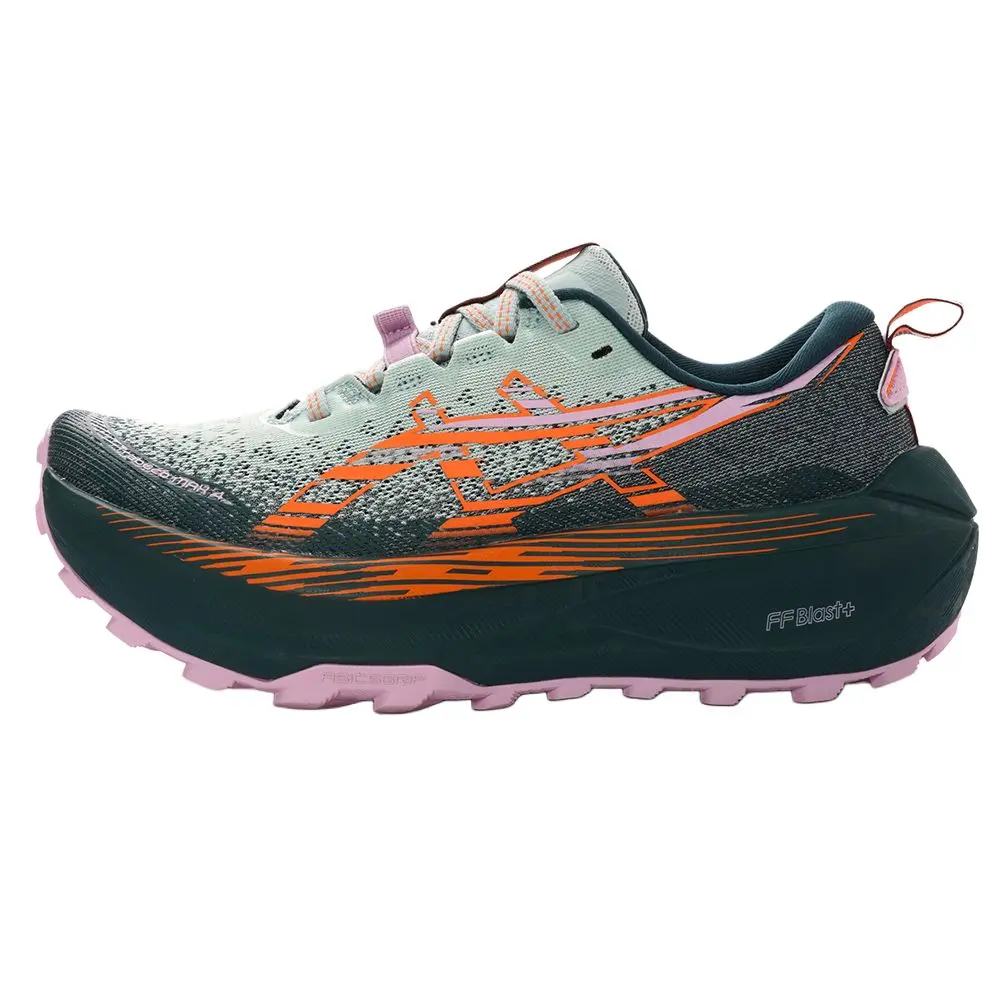 ASICS Gel-Trabuco Max 4 Women's Low-Top Trail Running Shoes in Green and Orange, Comfortable, Durable, and Versatile Trending Shoes, House White Official Shoes to Get / Maison Mihara