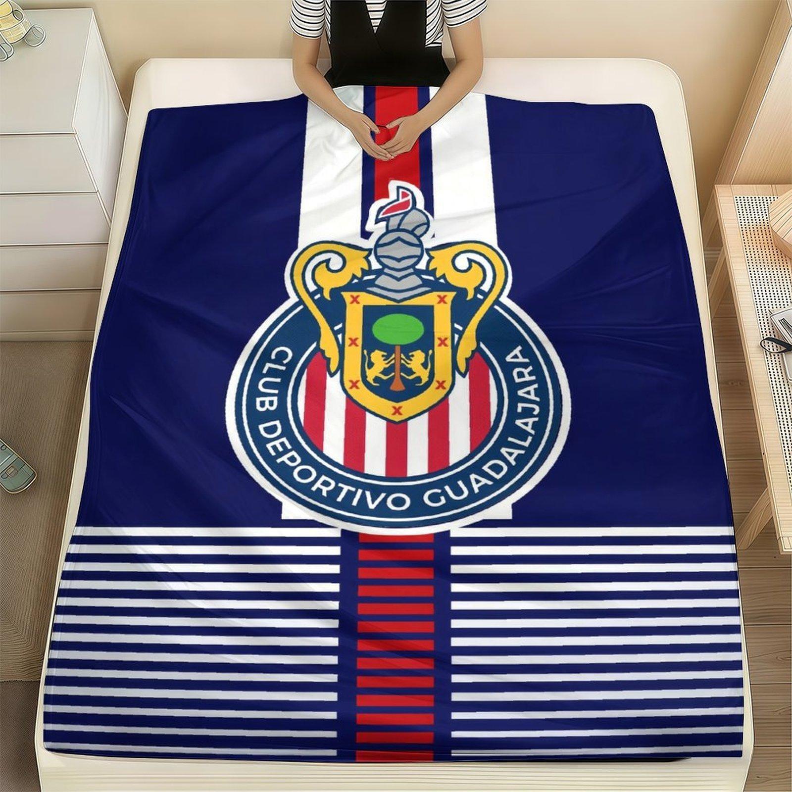 Chivas Blanket - Chivas Deportivo, Liga MX, Las Chivas of Guadalajara, Mexican football fan Blanket,  Mexican league Soccer Club Blanket  , Cobija Sherpa Plush del Chivas, Regalo Papá, Regalo Mamá, Regalo Abuelo