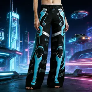 2026 High-quality Women's Milk Shreds Casual Sleeping Pants With Elastic Waist Hatsune Miku Print Sleeping Pants No pocket