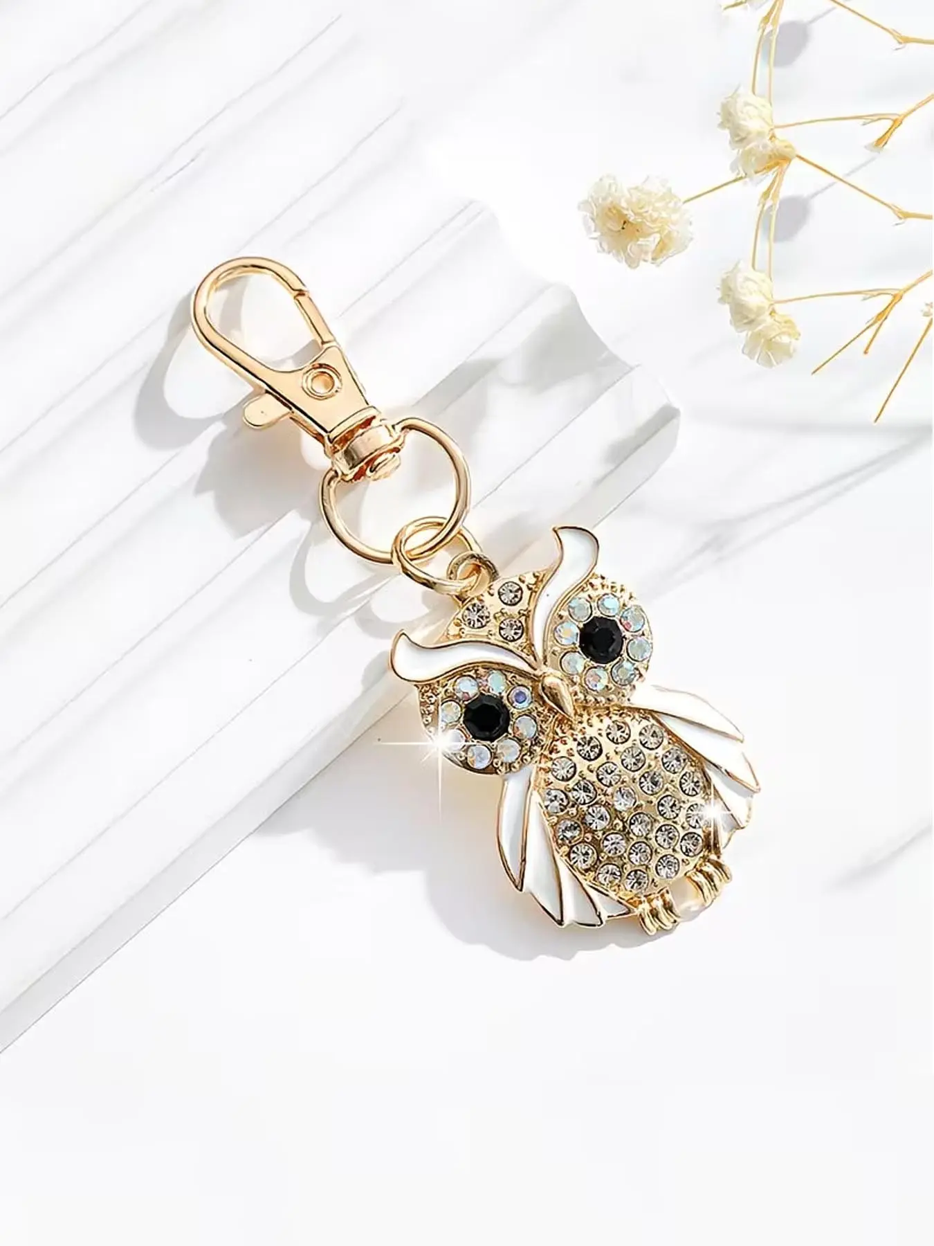 1pc European And American Versatile Cute Animal Owl Keychain, Aesthetic Keychain, Cartoon Owl Lobster Buckle Hanging Decoration, Suitable For Women's Car Key Luggage Pendant Decoration, Exquisite Gift For Friends On Holidays
