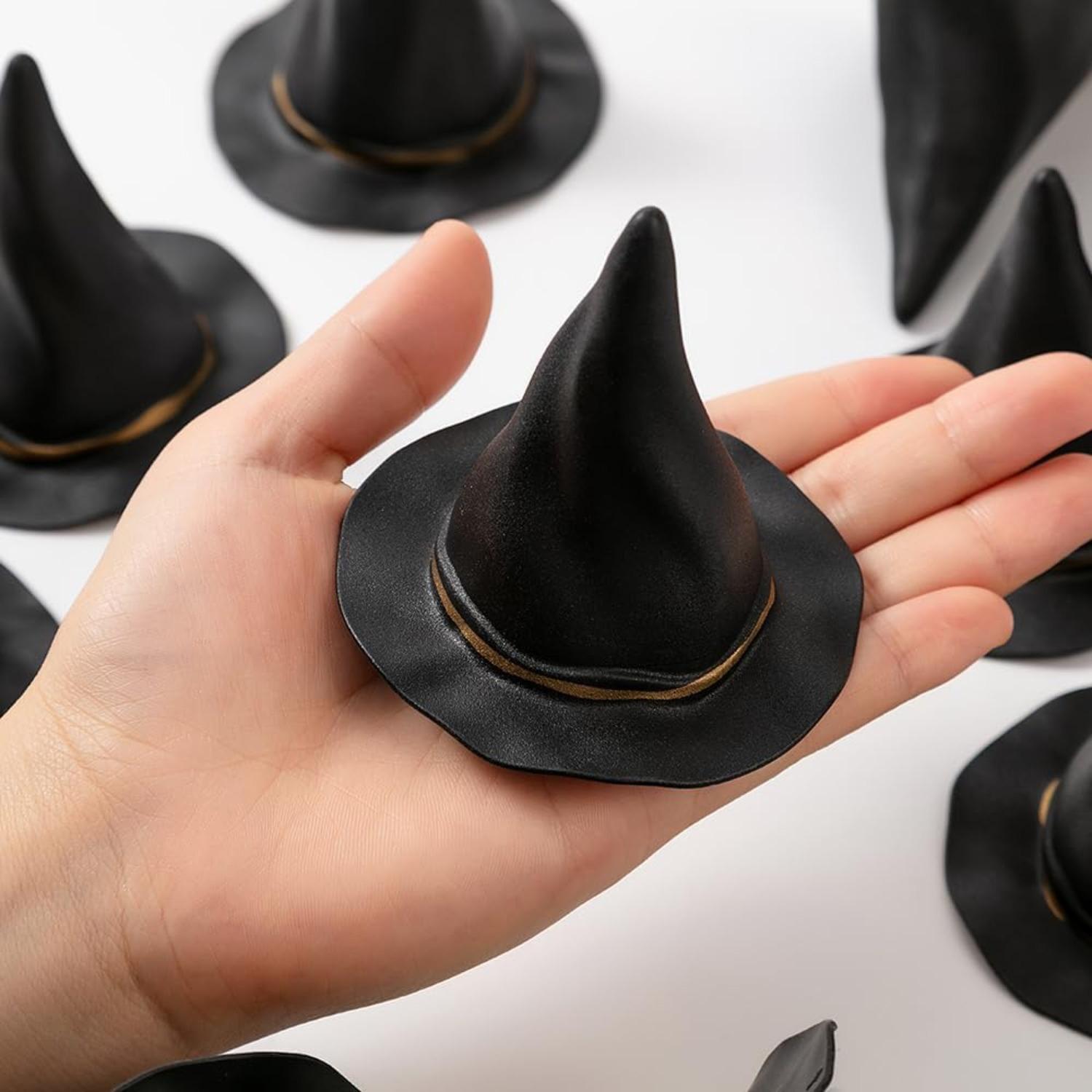 50Pcs Halloween Mini Witch Hats Set DIY Decorative Party Accessories for Theme Events