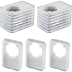 10-Pack Coin Slab Display Holder, Storage Case for Morgan, Peace, 38mm Silver Dollar Coin, Organize Your Coin Collection with Clear Acrylic Cases