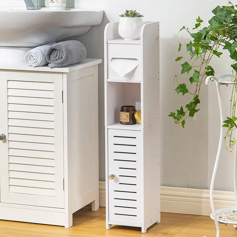 Bathroom Storage Shelf, Multi-Layer Toilet Organizer, Space-Saving Floor-Standing Cabinet, Ideal for Bathroom Gaps, Convenient Storage Solution