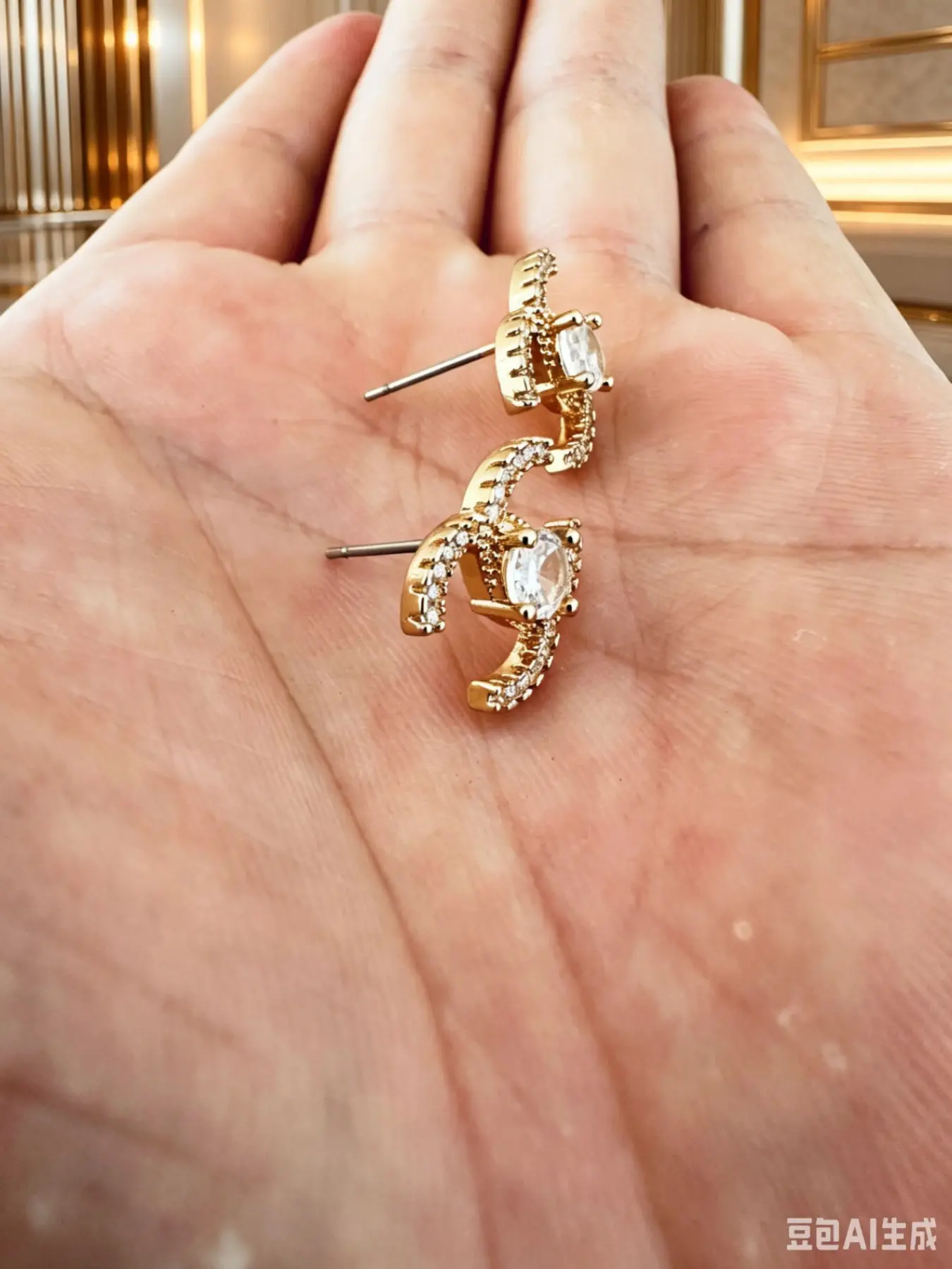 Elegant Women's Earrings, Fashionable Luxury Zircon Studs, Copper Plated Jewelry, Perfect for All Occasions, High-End Ear Accessories, Pretty Studs