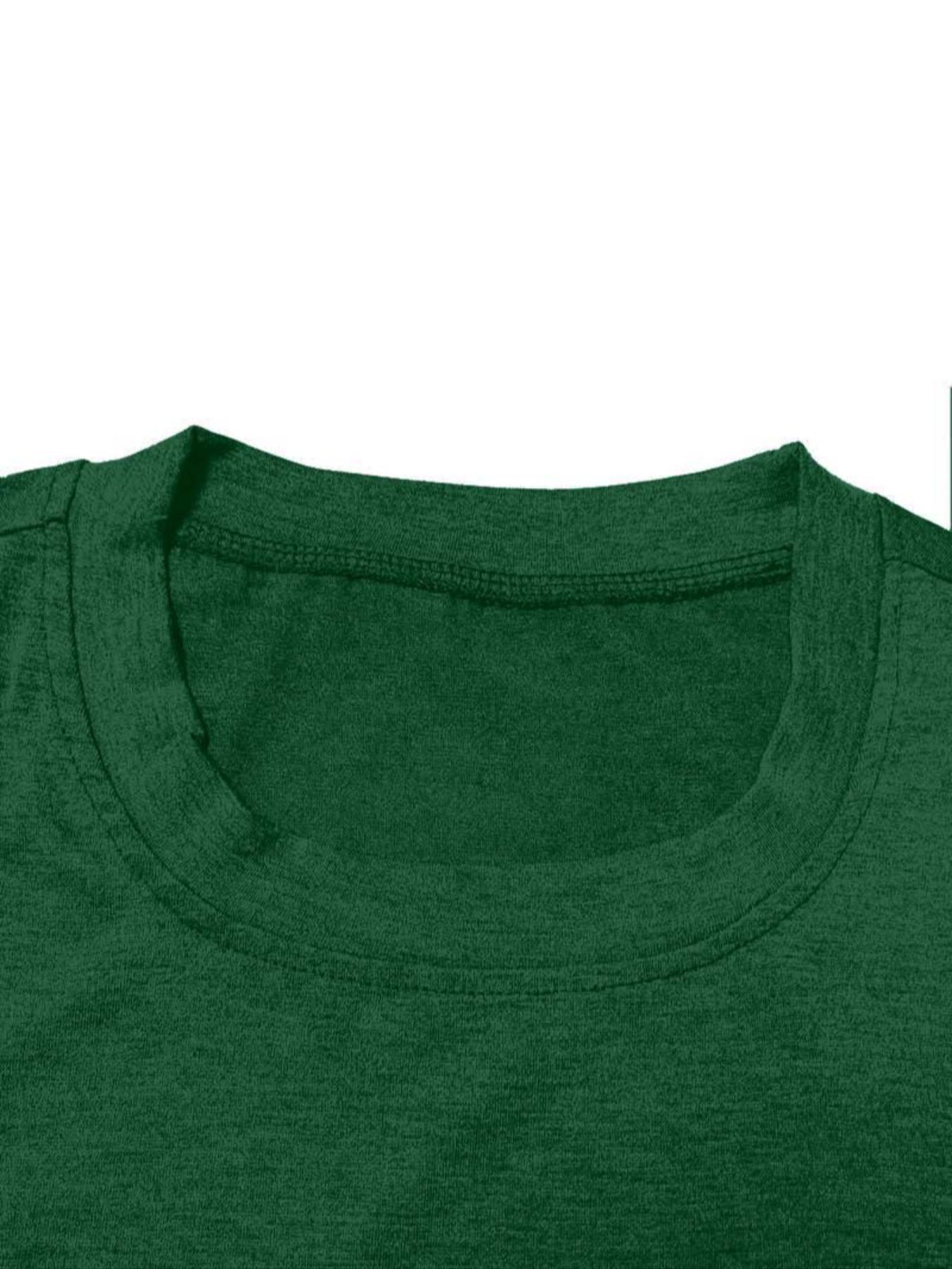 【Plus Size】 Letter Print Round Neck Tee, Casual Short Sleeve Crew Neck Printed T-Shirt for Daily Outdoor Wear, Women Clothing for All Seasons