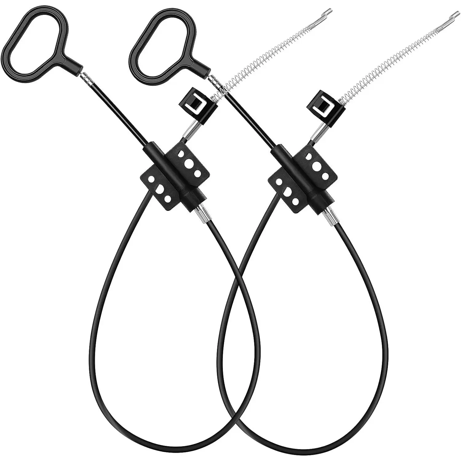 Sofa Recliner Cables, 2 Pack Couch Release Cables Recliner   D Ring Couch Recliner Pull Handle, Hook Exposed  with S Tip for Sofa, Black