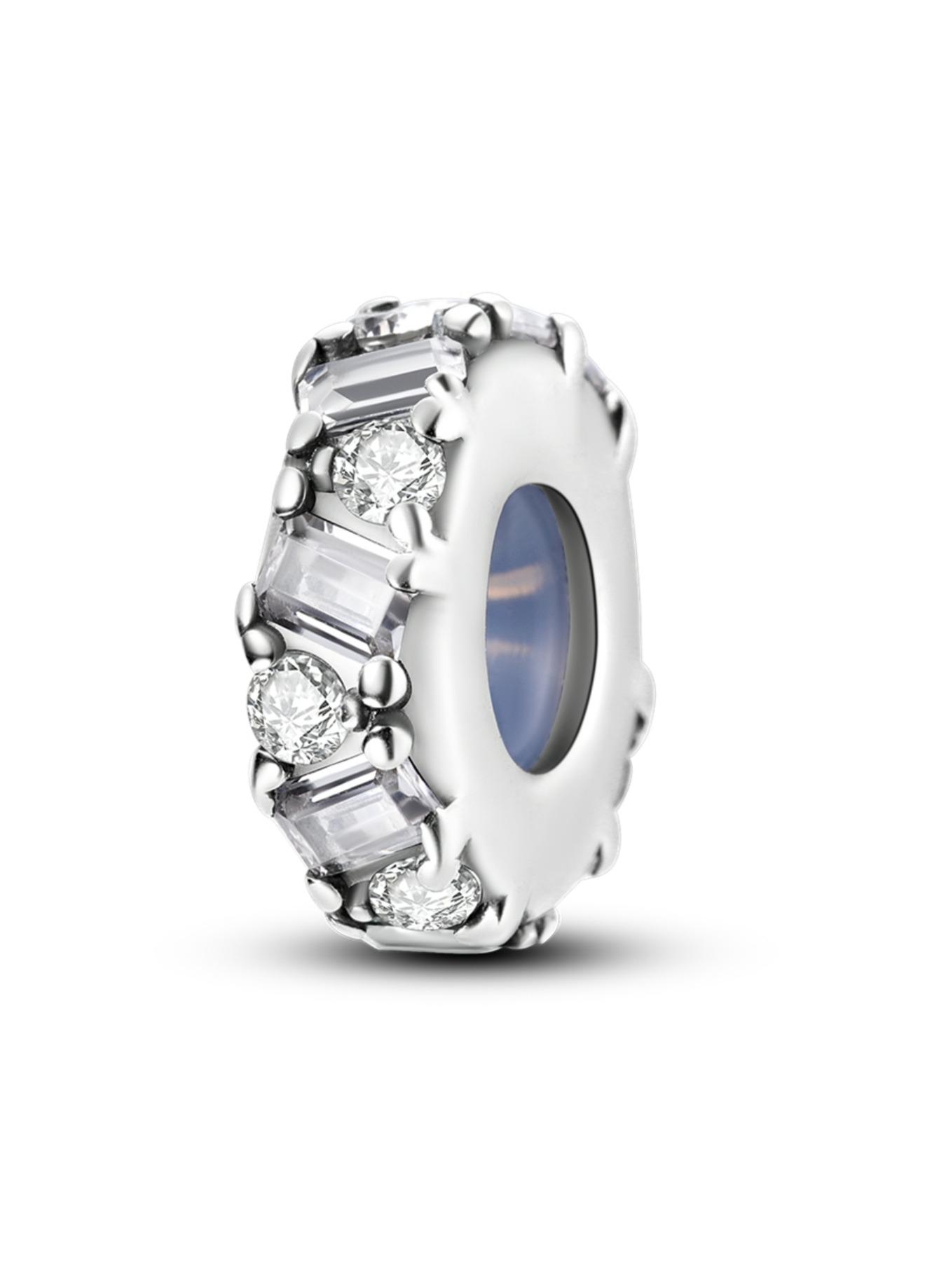 Rhinestone Decorated Spacer Bead, Fashionable DIY Jewelry Making Accessories for Women & Girls, Trendy All-match & Exquisite DIY Jewelry for Birthday Gift