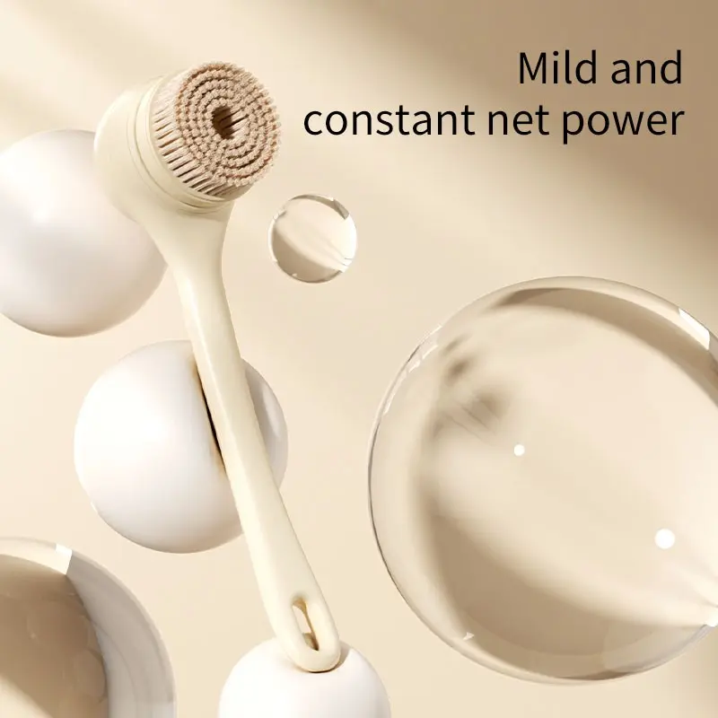Multi-In-One Rechargeable Electric Shower Brush Set, Full Body Cleaning, Body Back Scrubber, Detachable Handle, Exfoliating Silicone Brush, Gift for Parents and Girlfriend
