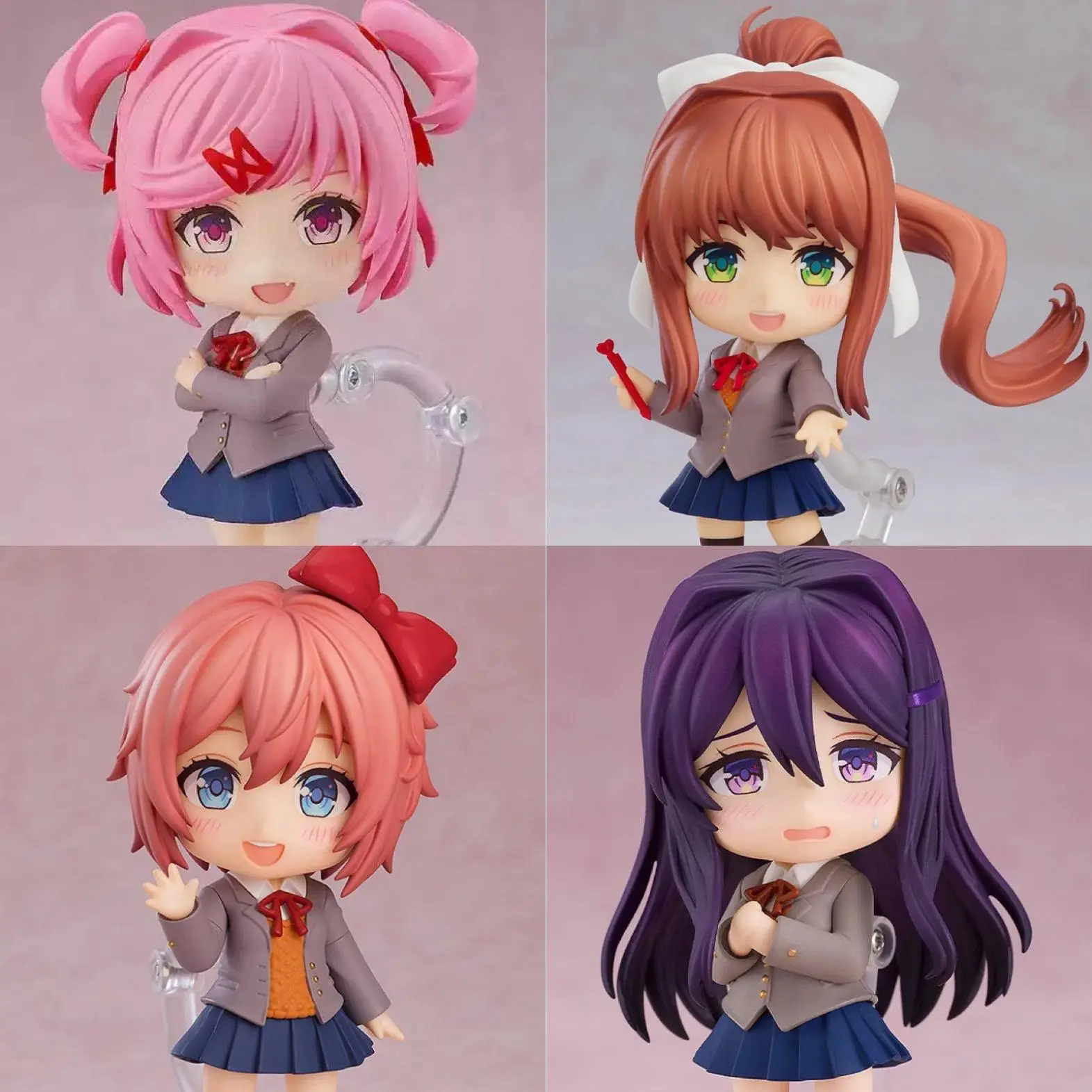 Doki Doki Literature Club Q Version Nendoroid Monika 1817 Yuri 2283 Sayori 2250 Natsuki 2077 Game Periphery Collectble Toy Gifts