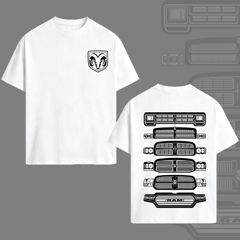 Retro Men'S Short-Sleeved T-Shirt, Men'S Classic Pickup Truck Series T-Shirt, A Gift For Ram Fans, An Ideal Gift For Car Enthusiasts, A Birthday Gift For Your Husband